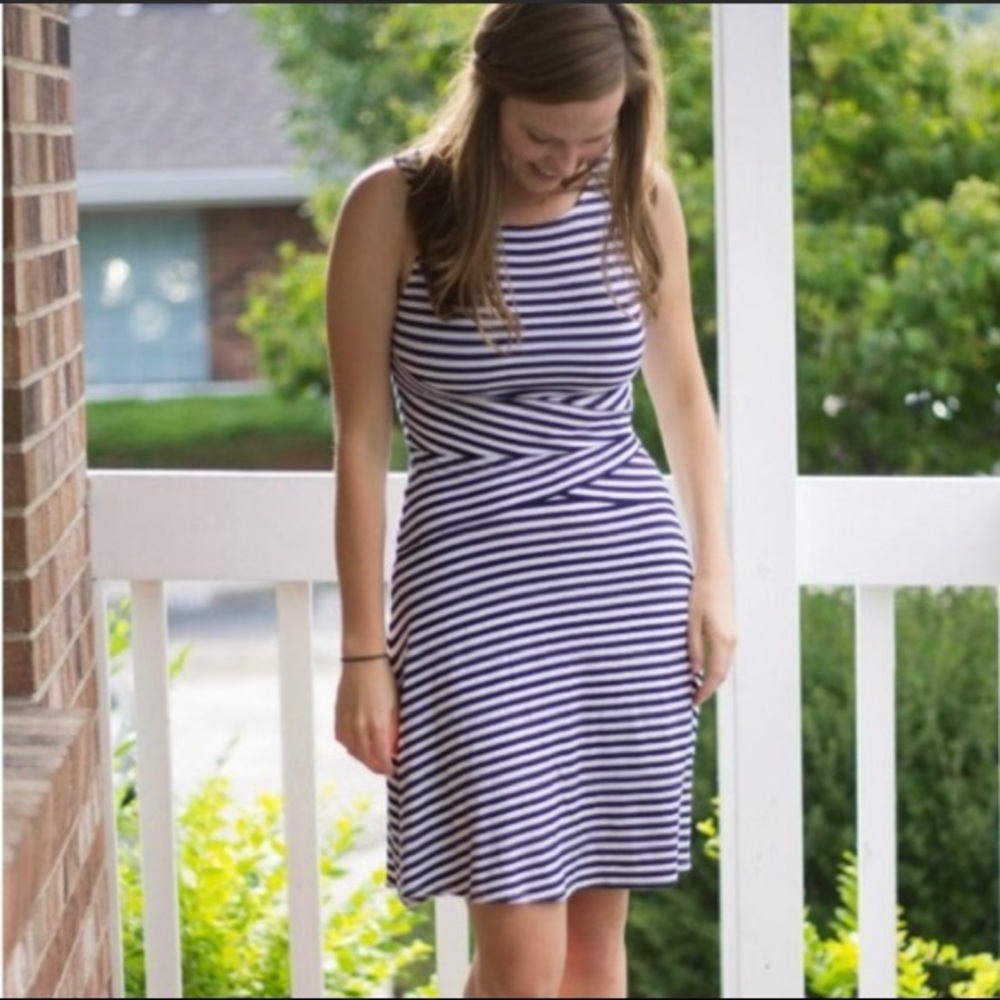 Market & Spruce Striped Nic Knit Dress XS